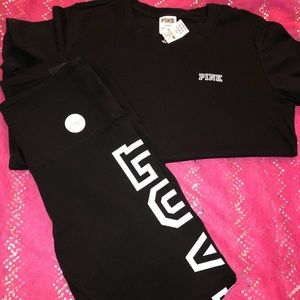 Black Tights With A Bkack Tee Shirt